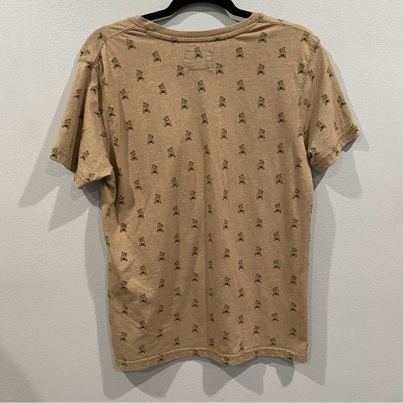 Creative Destruction Allover Pug Print T-Shirt Unisex Brown Pocket Medium - Picture 7 of 7